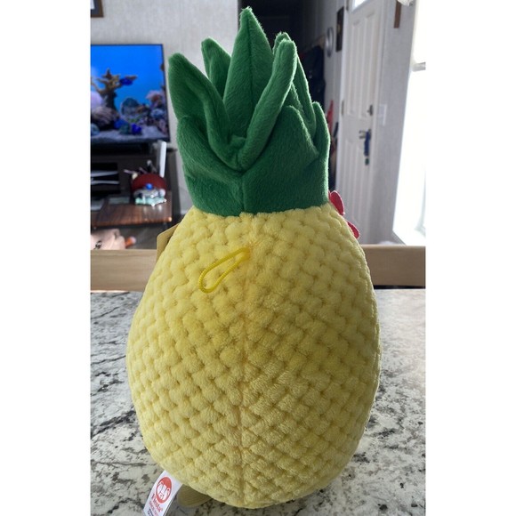 New 15'' Fiesta Pineapple Mai Tai Plush w/ Flower Girl Yellow Green Stuffed - Picture 4 of 6